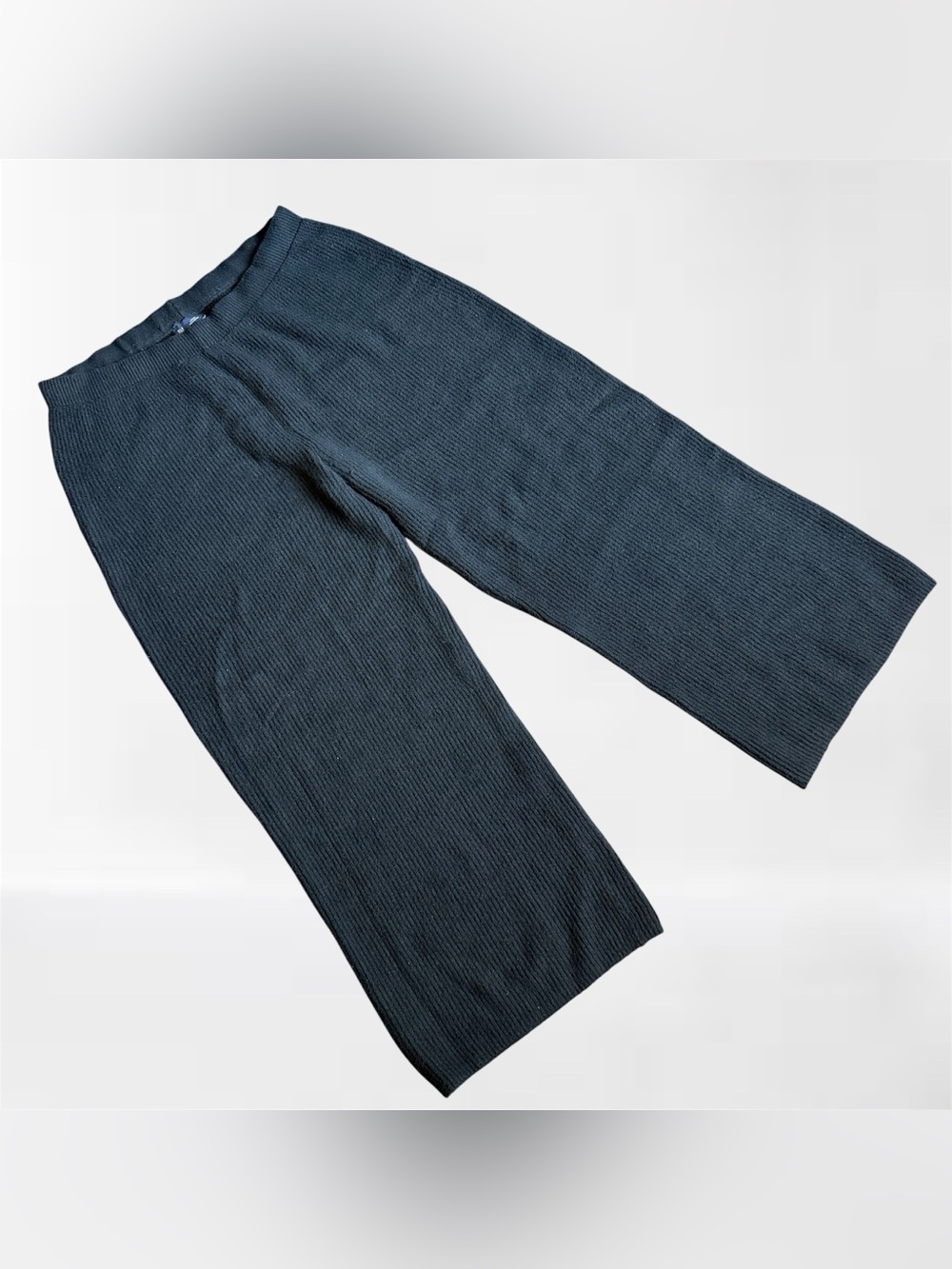 Gap CashSoft Shaker-Stitch Sweater Pants – Size L – Black